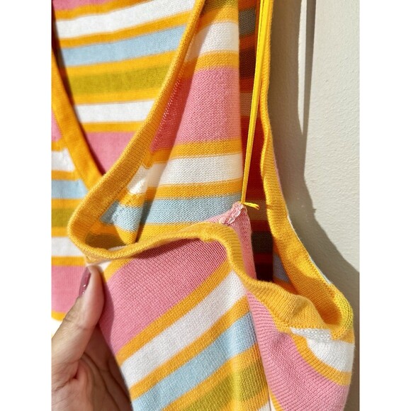 Trina Turk Kavaja 2 Stripe Maxi Sleeveless Summer Beach Dress Sherbet Orange XXL - Picture 5 of 15